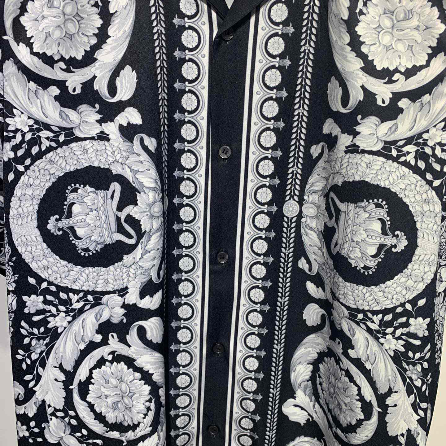 Versace Barocco Print Silk Shirt - FashionPlug