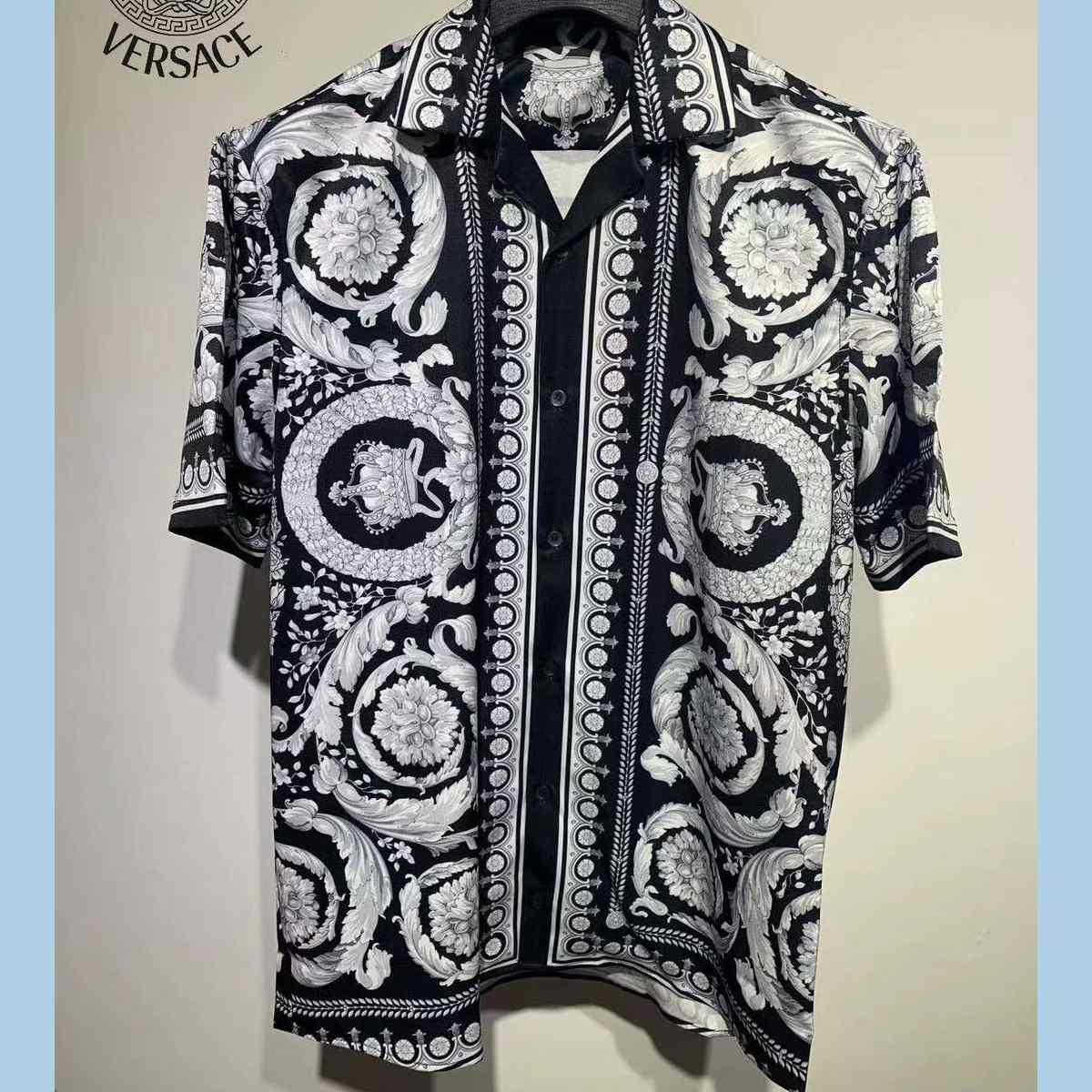 Versace Barocco Print Silk Shirt - FashionPlug