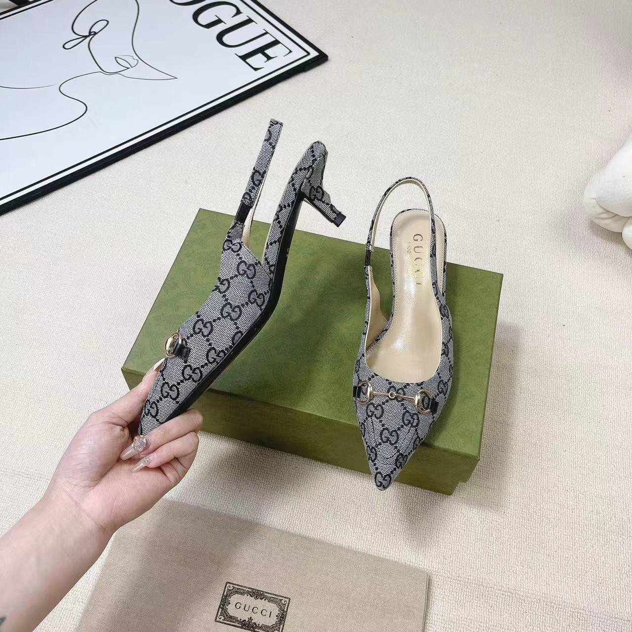 Gucci Women's Horsebit Slingback Pump - FashionPlug