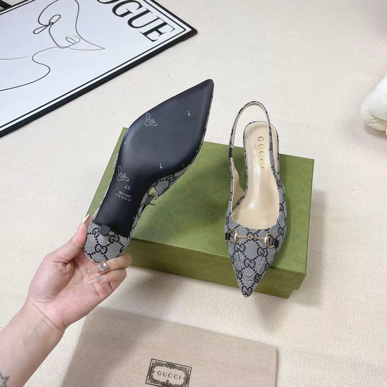 Gucci Women's Horsebit Slingback Pump - FashionPlug
