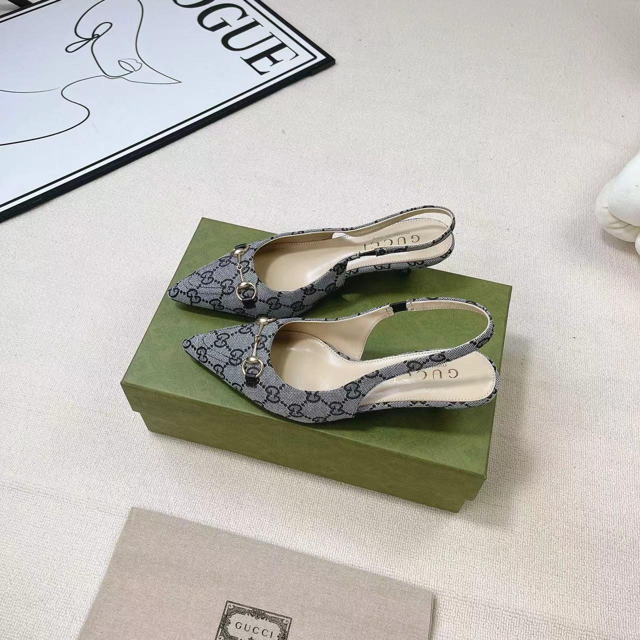 Gucci Women's Horsebit Slingback Pump - FashionPlug