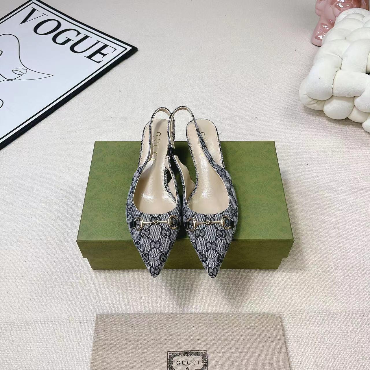 Gucci Women's Horsebit Slingback Pump - FashionPlug