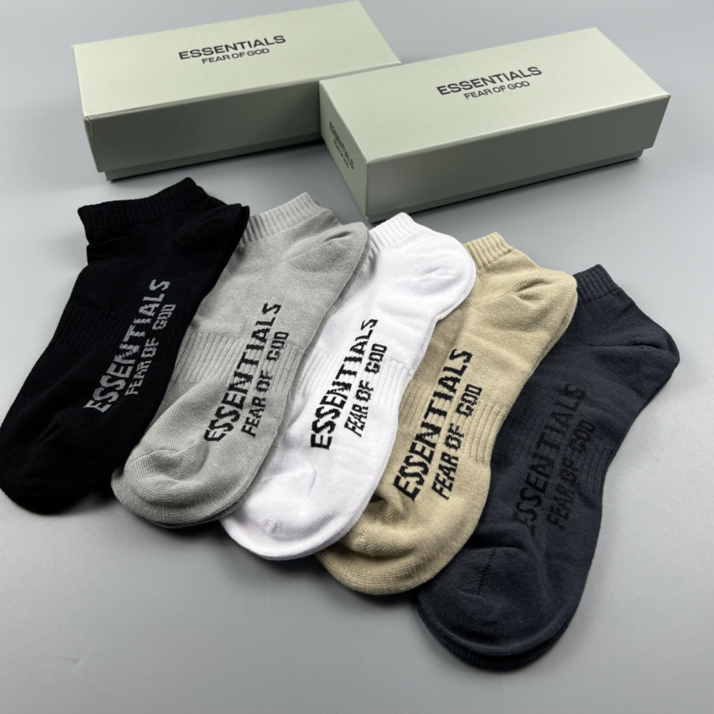 Fear Of God Essential FG Socks /Box - FashionPlug
