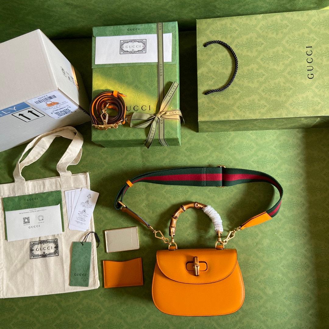 Gucci Bamboo 1947 Small Top Handle Bag   - FashionPlug