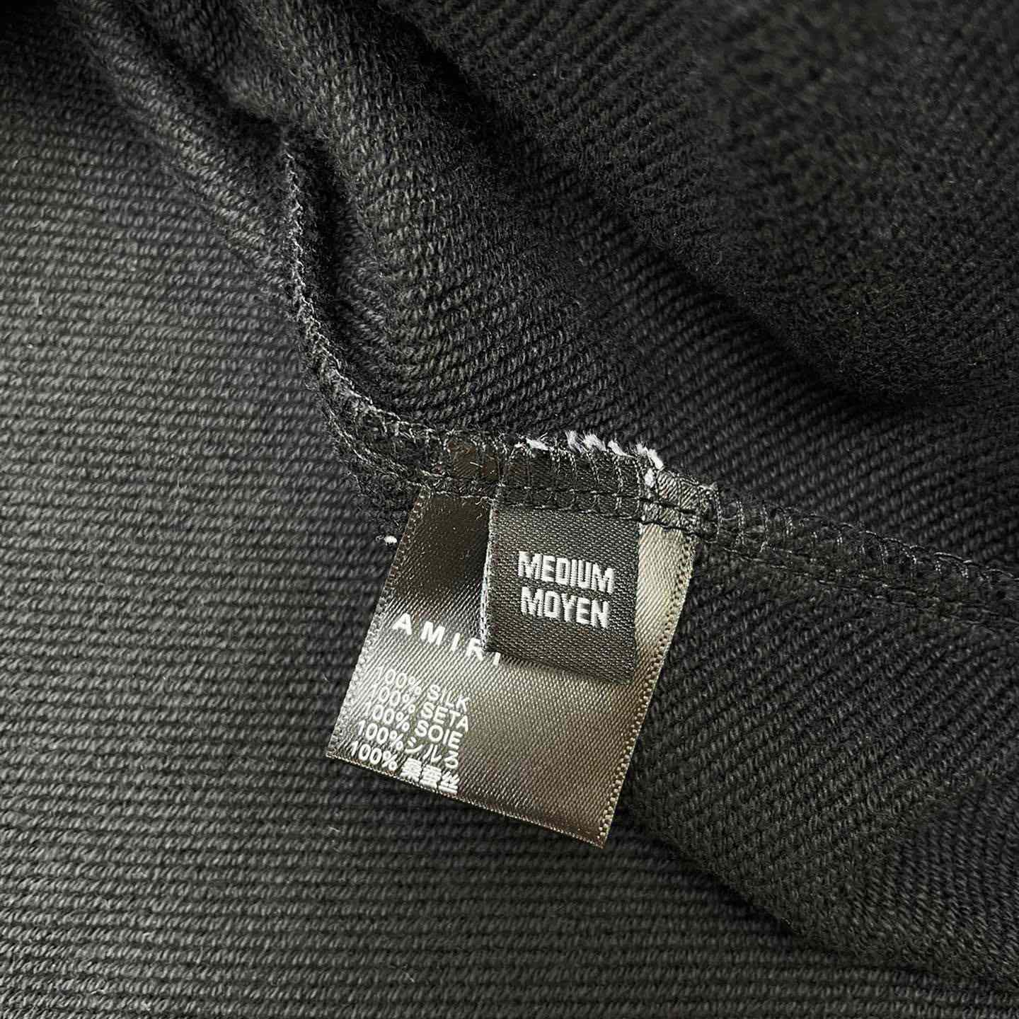 Amiri Logo Patch Drawstring Hoodie - FashionPlug