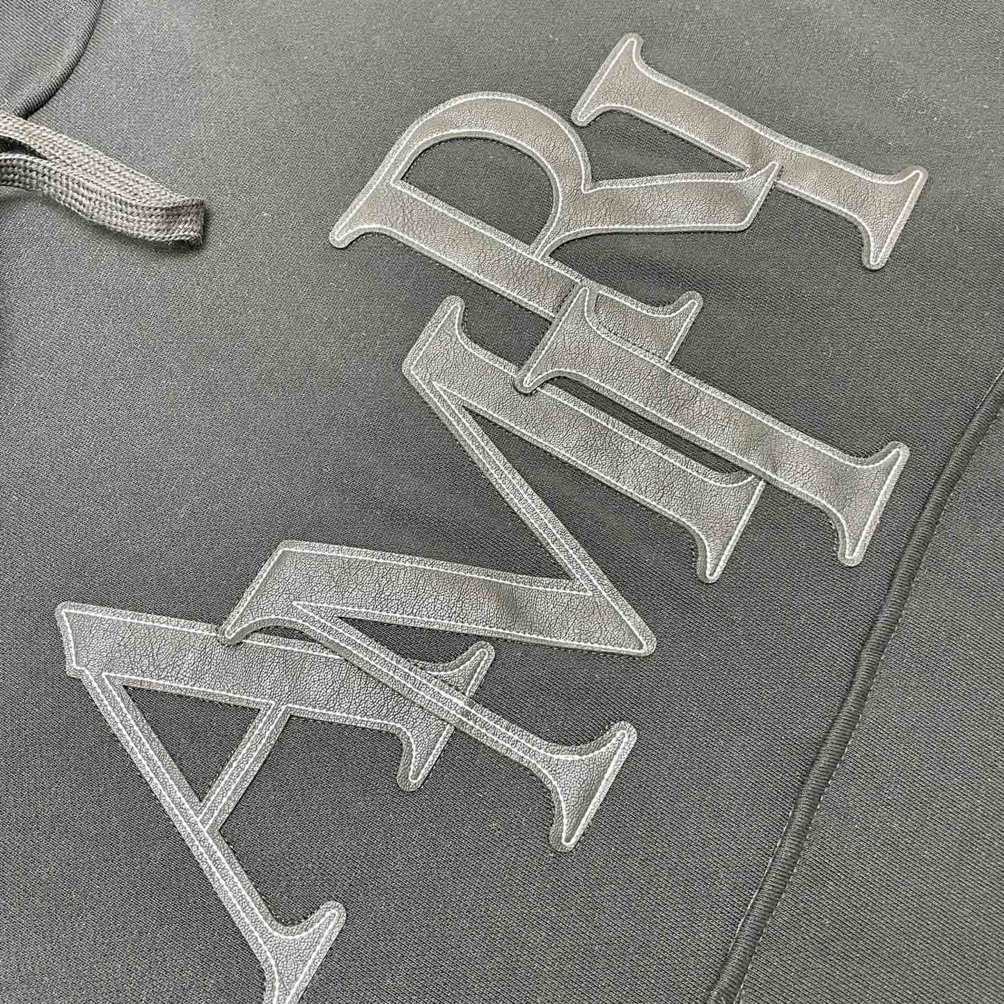 Amiri Logo Patch Drawstring Hoodie - FashionPlug