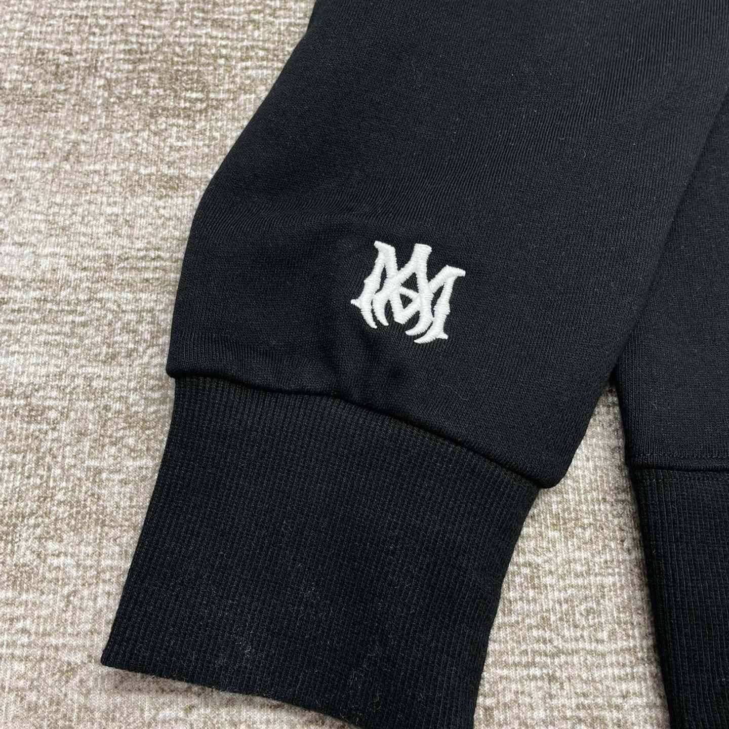 Amiri Logo Patch Drawstring Hoodie - FashionPlug