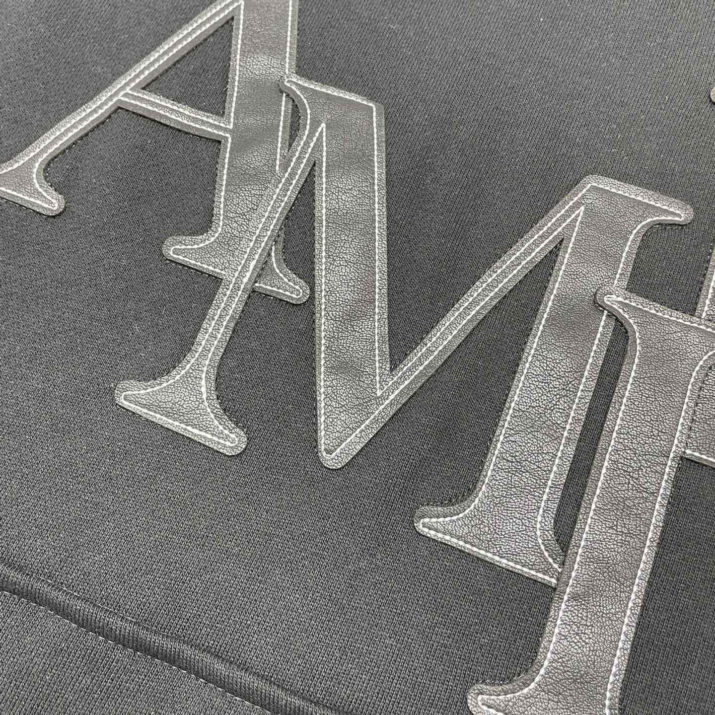 Amiri Logo Patch Drawstring Hoodie - FashionPlug