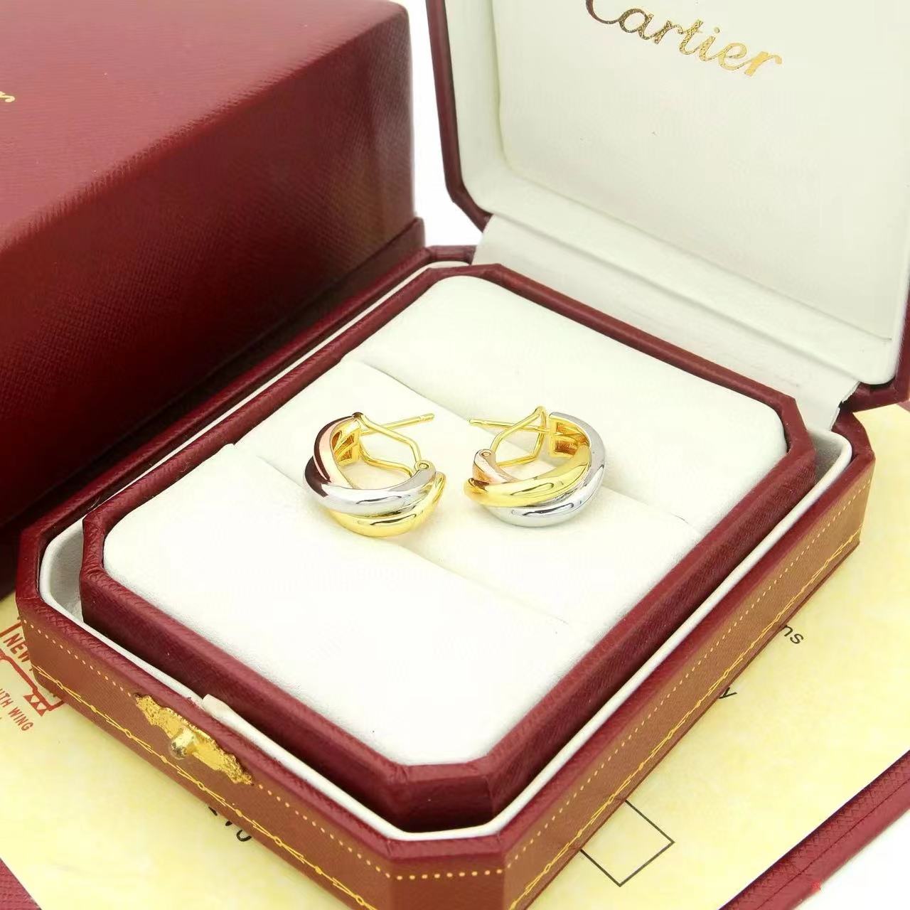 Cartier  'Trinity' Hoop Earrings - FashionPlug
