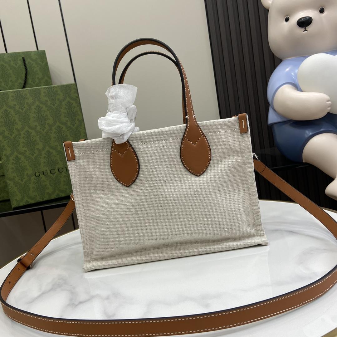 Gucci Mini Tote Bag With Gucci Print - FashionPlug