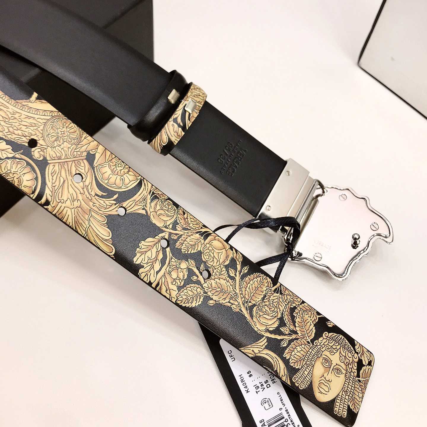 Versace Barocco Reversible Leather Belt    40mm - FashionPlug