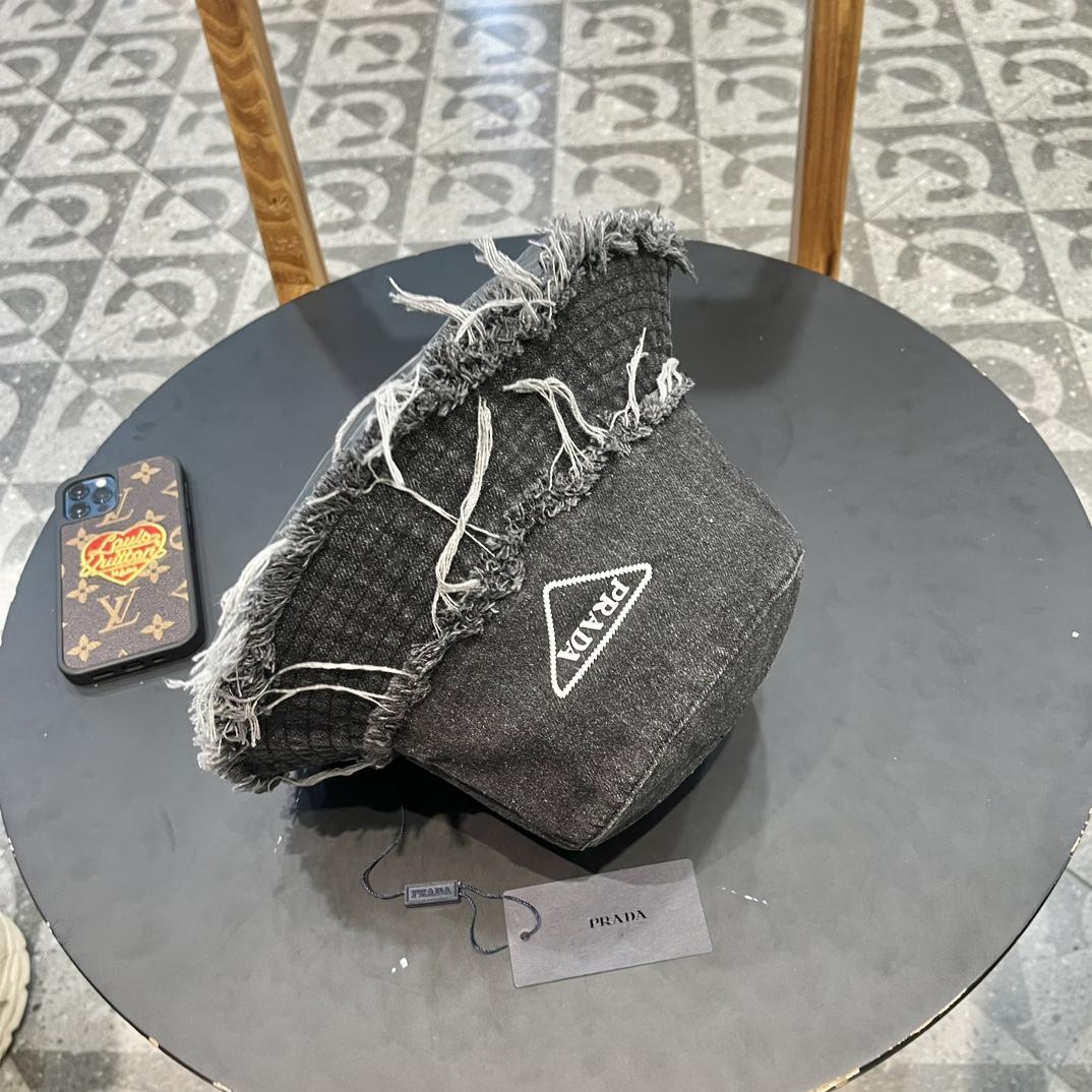Prada Denim Bucket Hat - FashionPlug