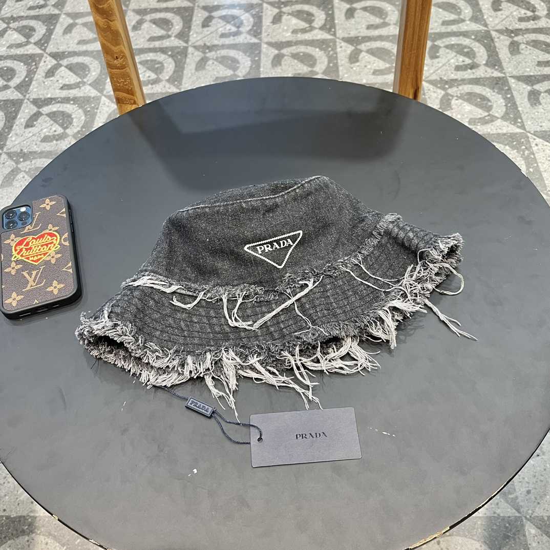 Prada Denim Bucket Hat - FashionPlug