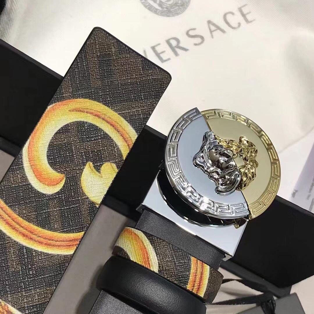 Versace Leather Belt   35mm - FashionPlug