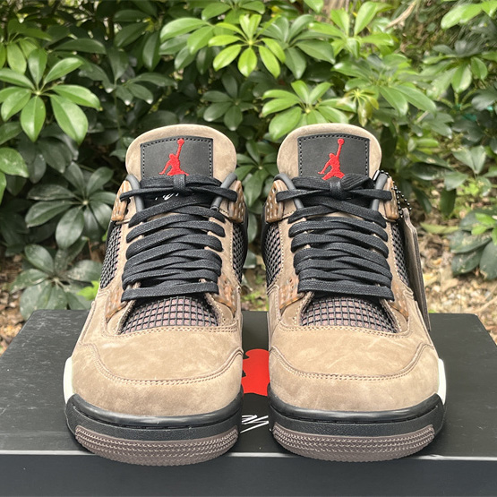 Travis Scott x Air Jordan 4 Retro Brown TS Sneakers    AJ4-766302 - FashionPlug