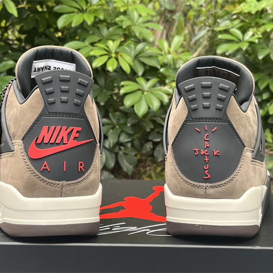 Travis Scott x Air Jordan 4 Retro Brown TS Sneakers    AJ4-766302 - FashionPlug
