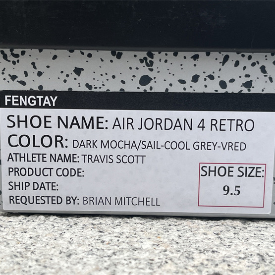 Travis Scott x Air Jordan 4 Retro Brown TS Sneakers    AJ4-766302 - FashionPlug