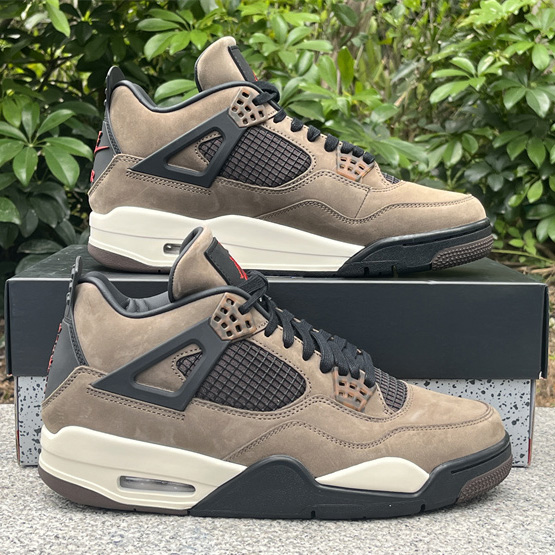 Travis Scott x Air Jordan 4 Retro Brown TS Sneakers    AJ4-766302 - FashionPlug