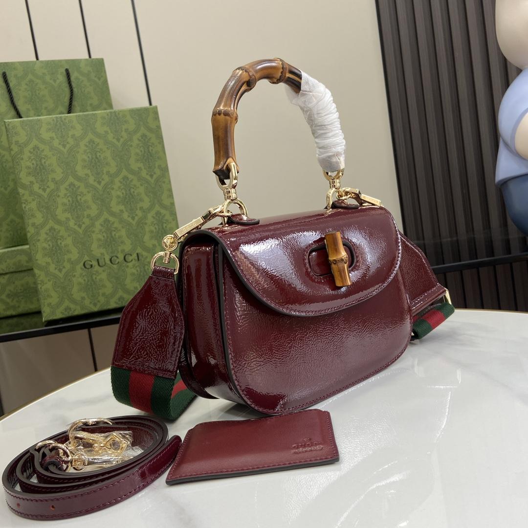 Gucci Bamboo 1947 Small Top Handle Bag   - FashionPlug