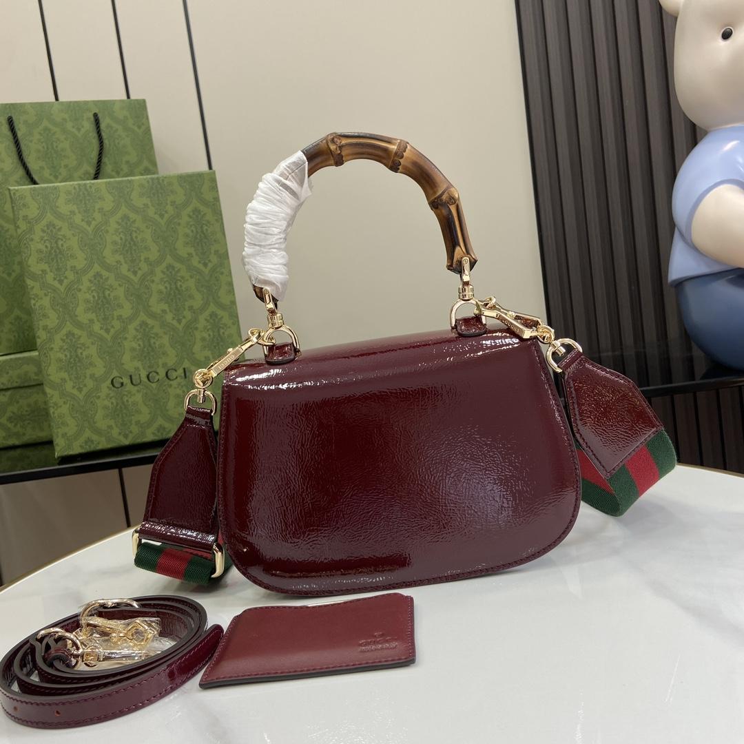 Gucci Bamboo 1947 Small Top Handle Bag   - FashionPlug