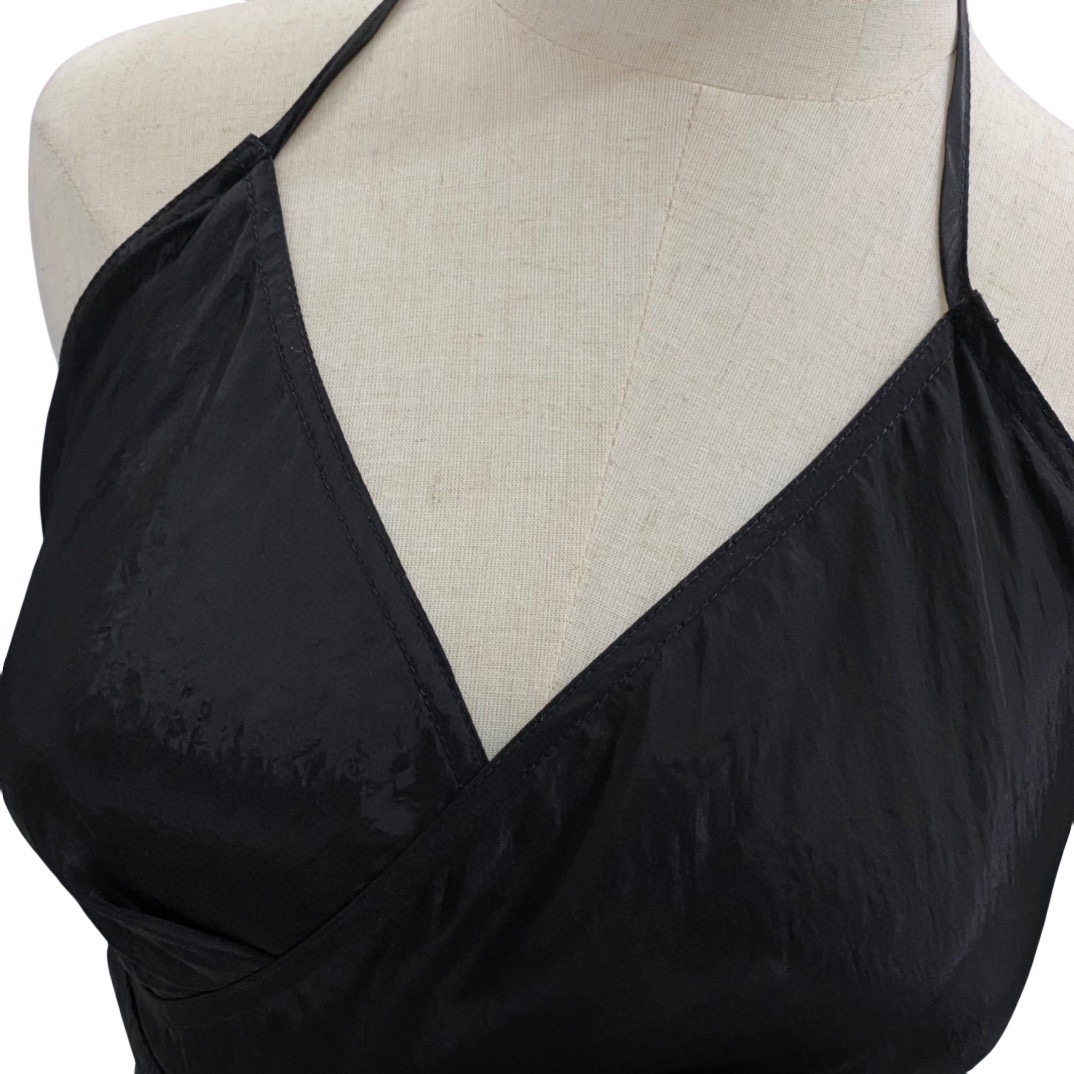 Rick Owens Laura Satin Wrap Top - FashionPlug