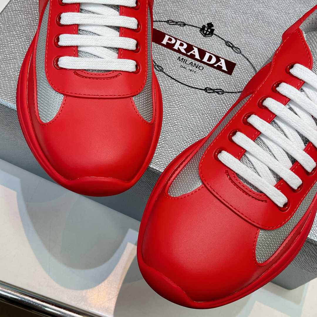 Prada America's Cup Soft Rubber And Bike Fabric Sneakers - FashionPlug