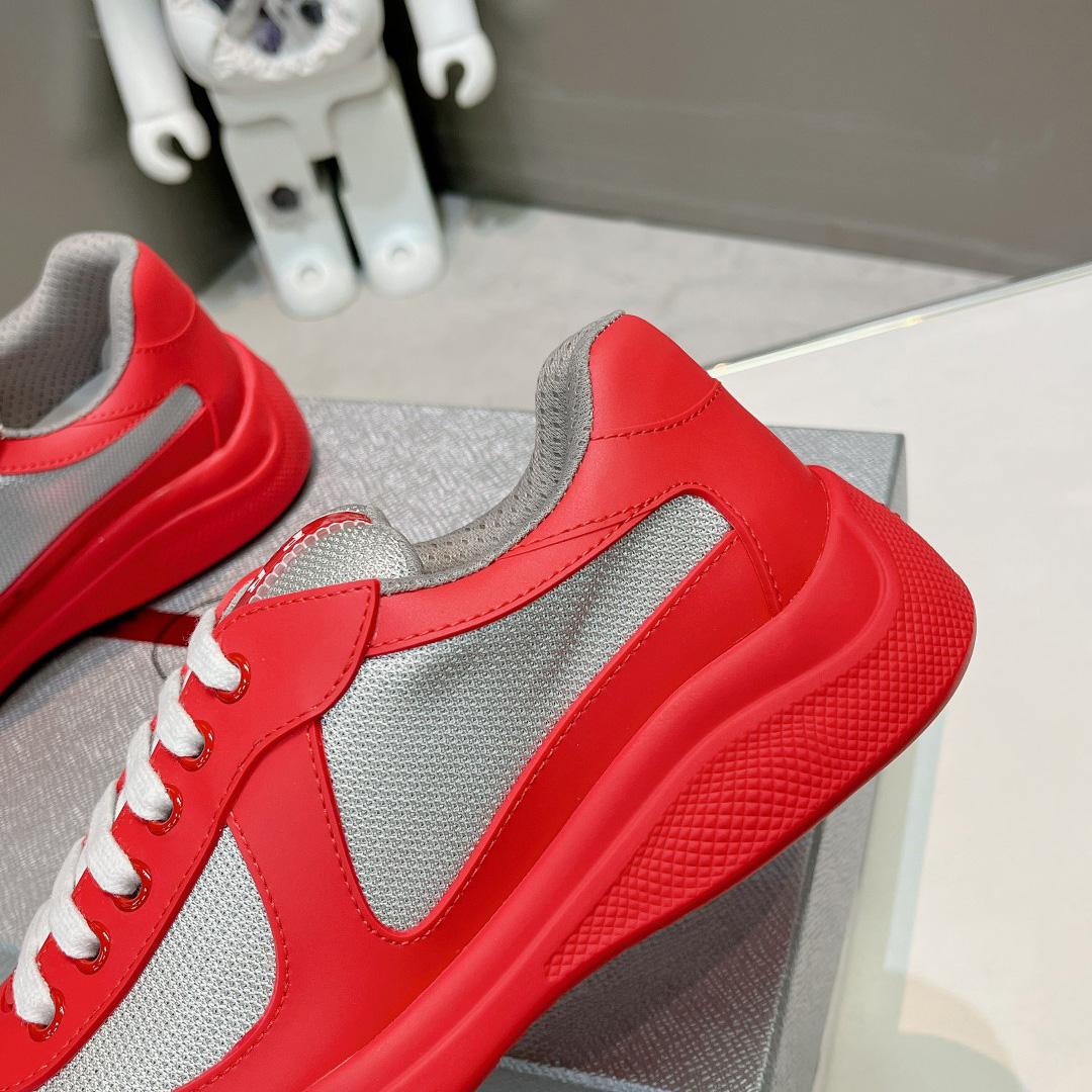 Prada America's Cup Soft Rubber And Bike Fabric Sneakers - FashionPlug