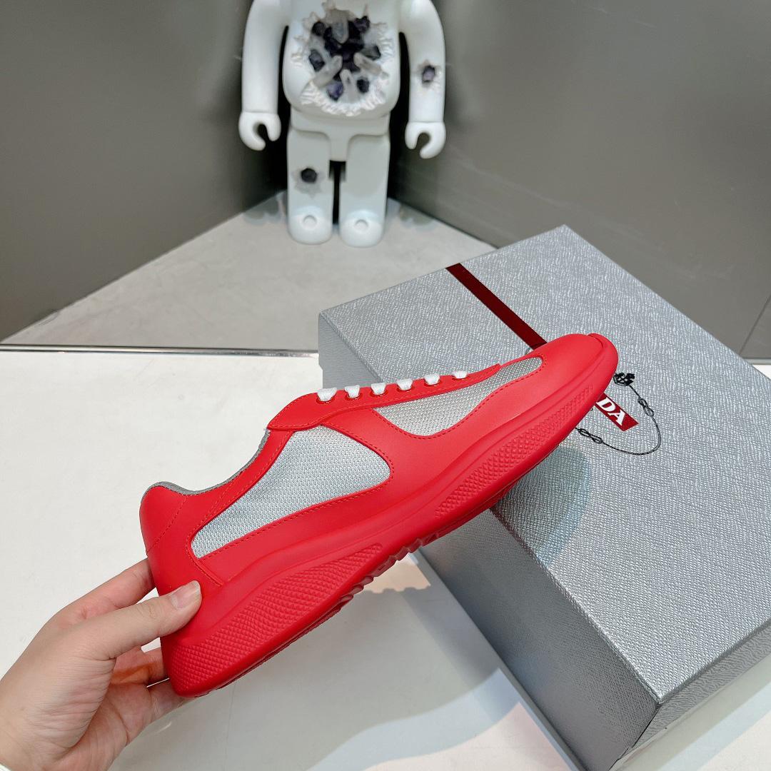 Prada America's Cup Soft Rubber And Bike Fabric Sneakers - FashionPlug