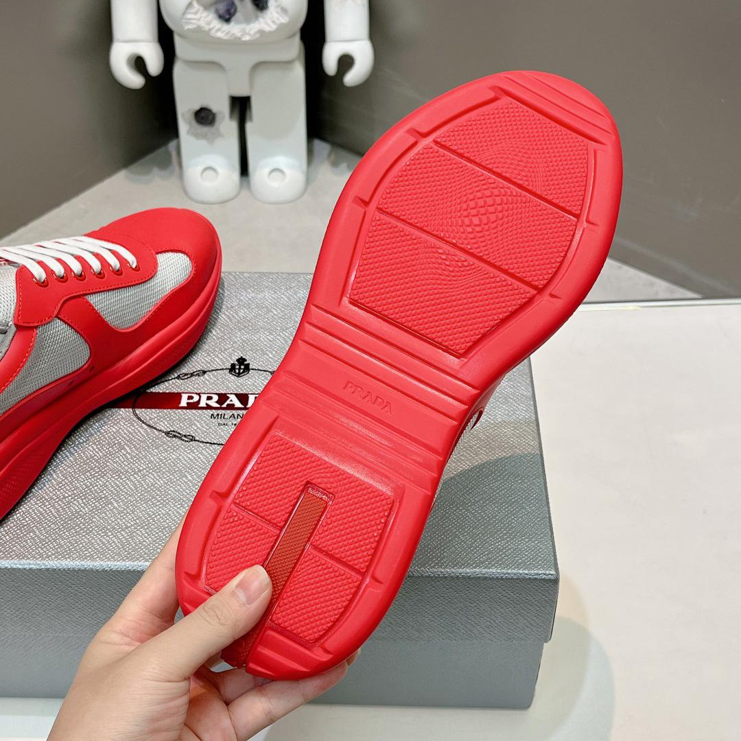 Prada America's Cup Soft Rubber And Bike Fabric Sneakers - FashionPlug