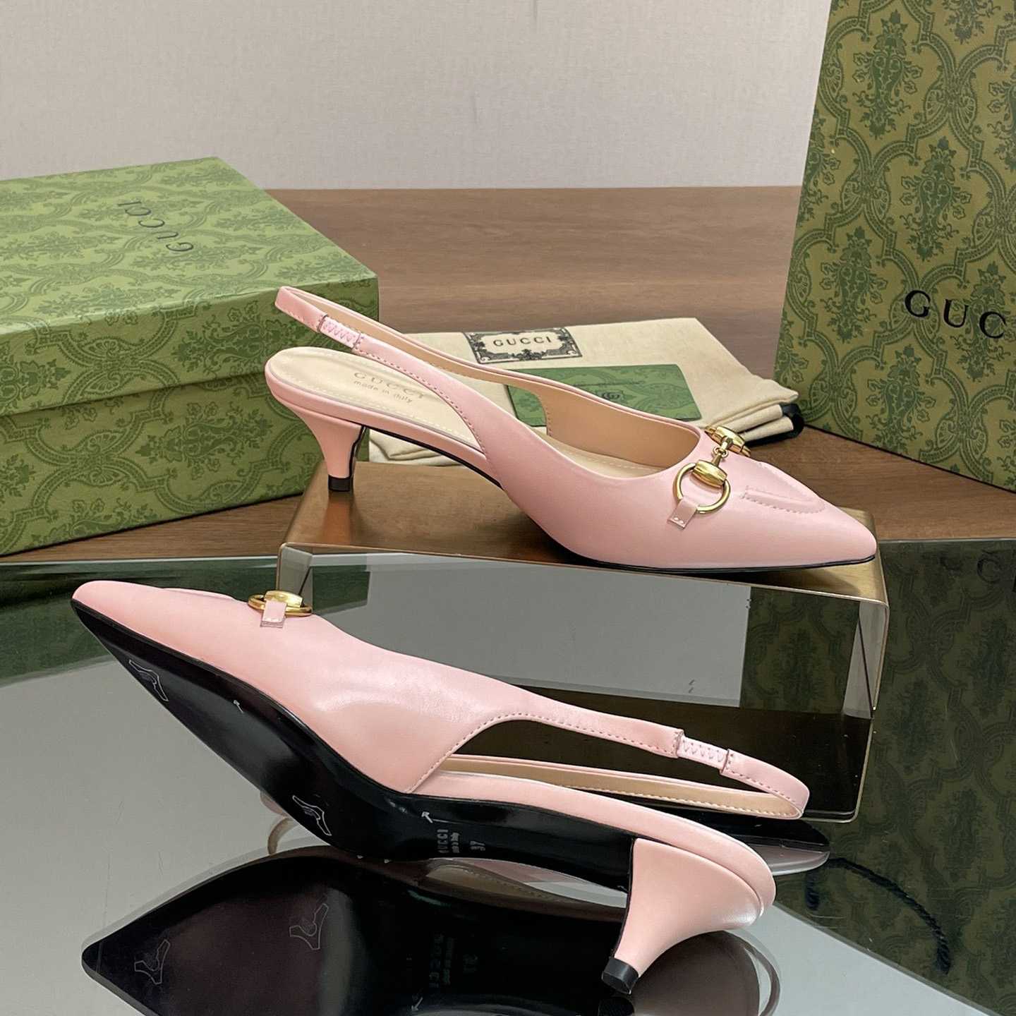 Gucci Women's Horsebit Slingback Pump - FashionPlug