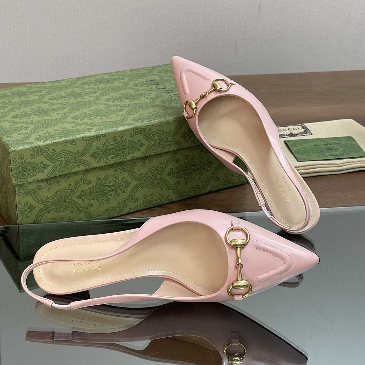 Gucci Women's Horsebit Slingback Pump - FashionPlug