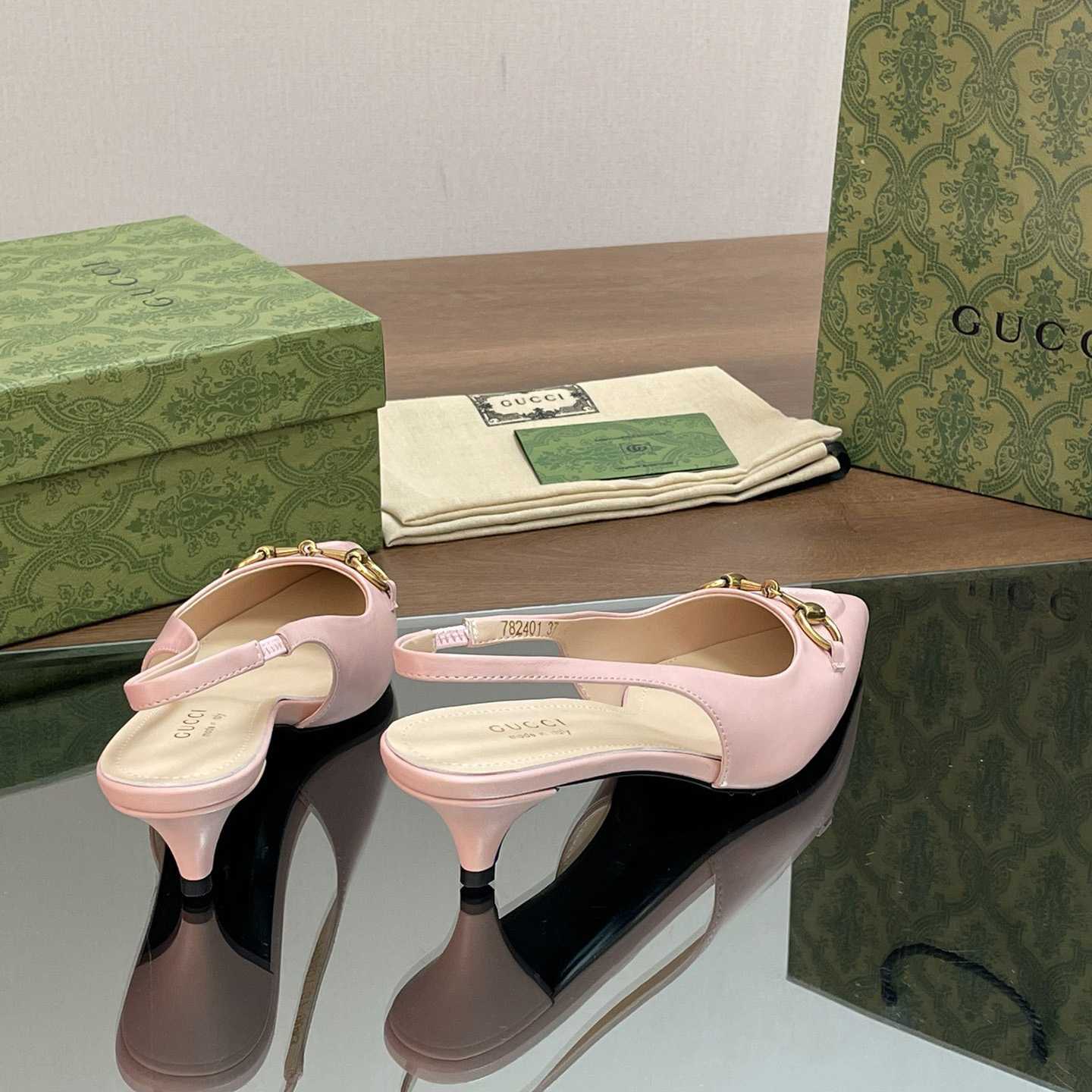 Gucci Women's Horsebit Slingback Pump - FashionPlug