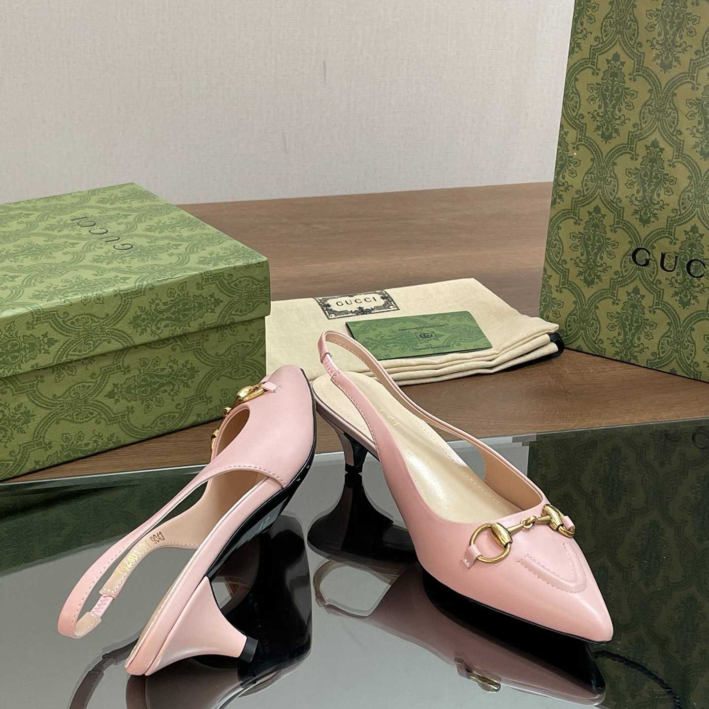 Gucci Women's Horsebit Slingback Pump - FashionPlug
