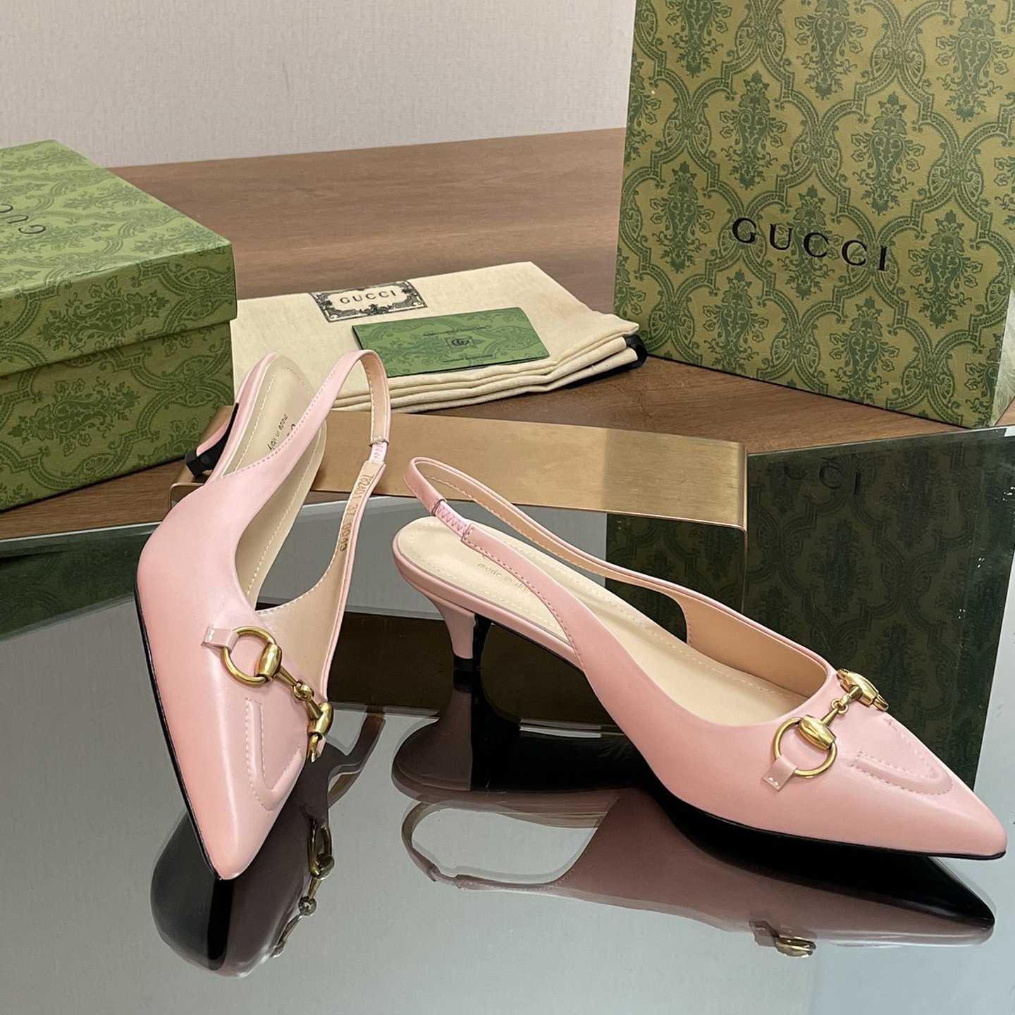 Gucci Women's Horsebit Slingback Pump - FashionPlug