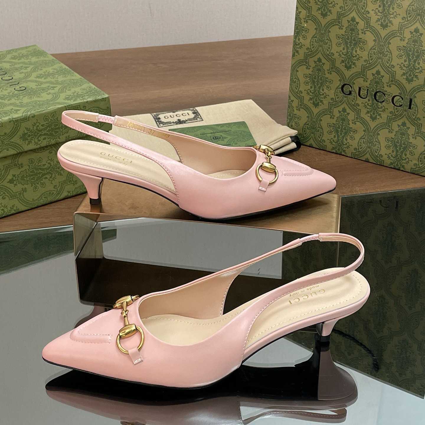 Gucci Women's Horsebit Slingback Pump - FashionPlug