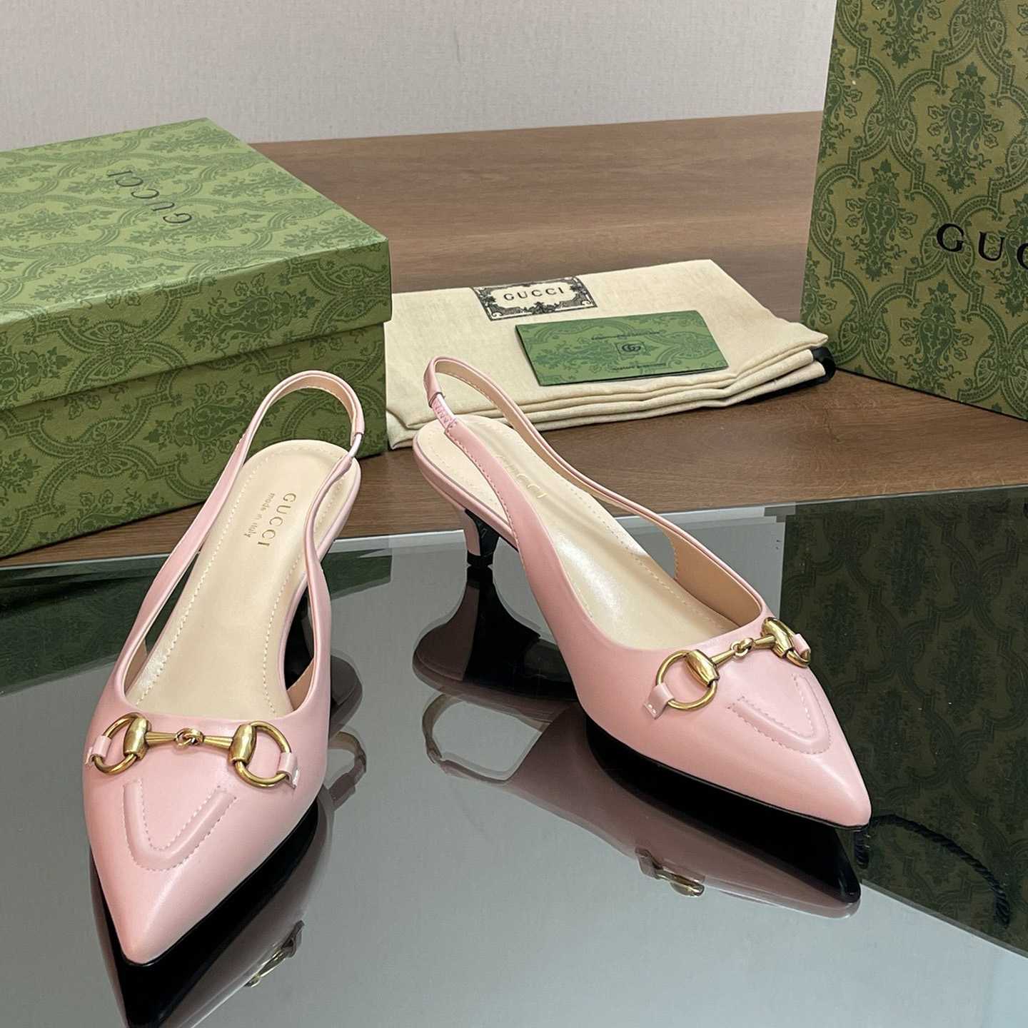 Gucci Women's Horsebit Slingback Pump - FashionPlug