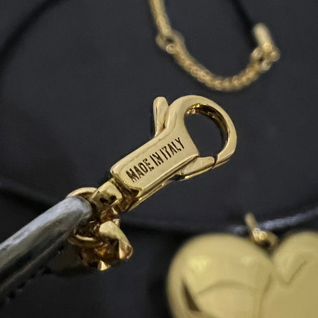 Celine CŒUR Triomphe Necklace In Brass With Gold Finish And Cotton - FashionPlug