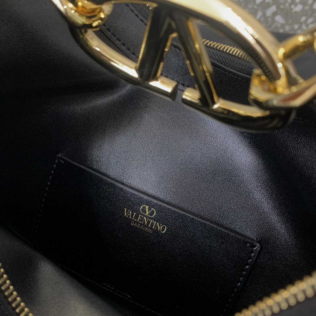 Valenti VLogo Moon Mini Hobo Bag In Nappa Leather With Chain - FashionPlug