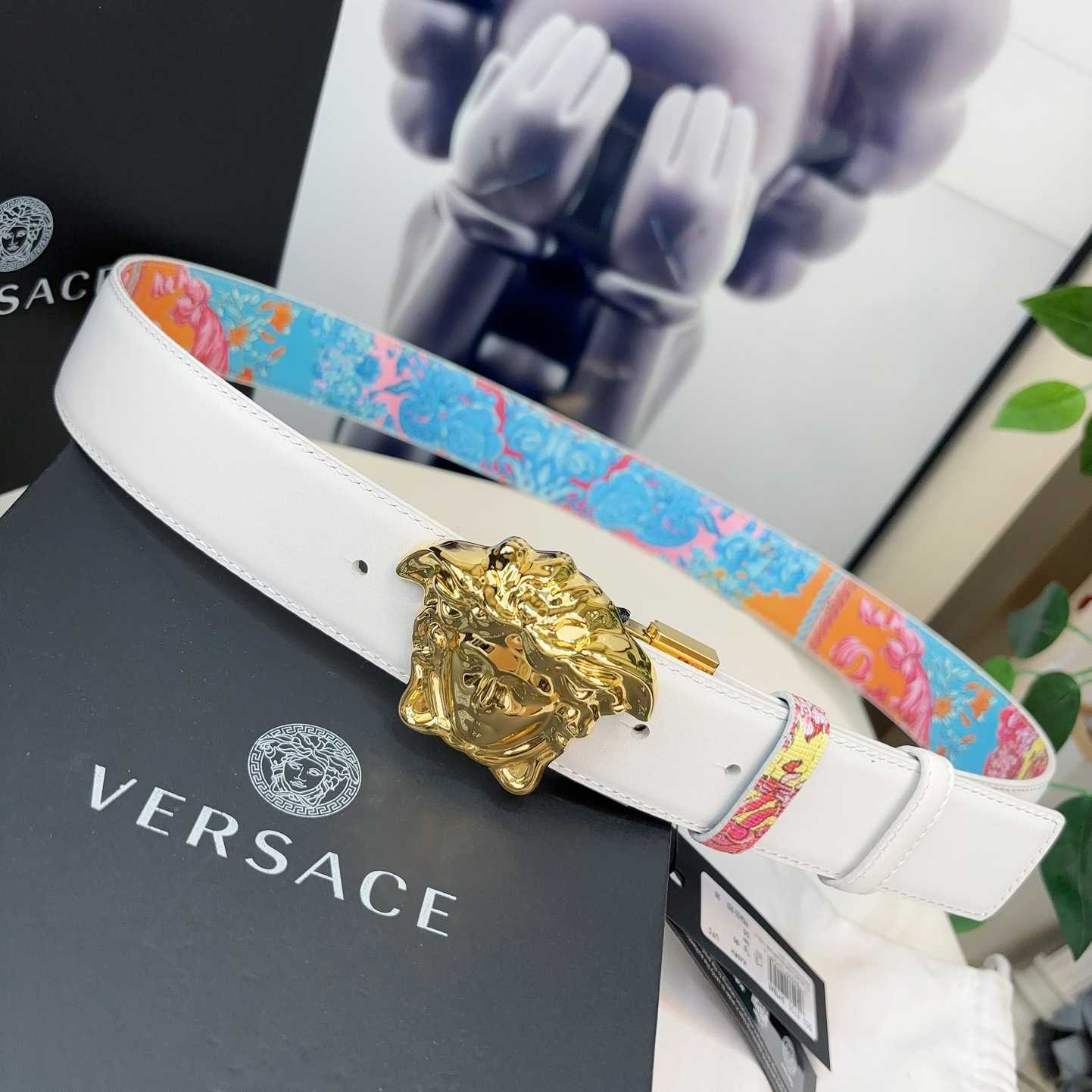Versace Leather Waist Belt    40mm - FashionPlug