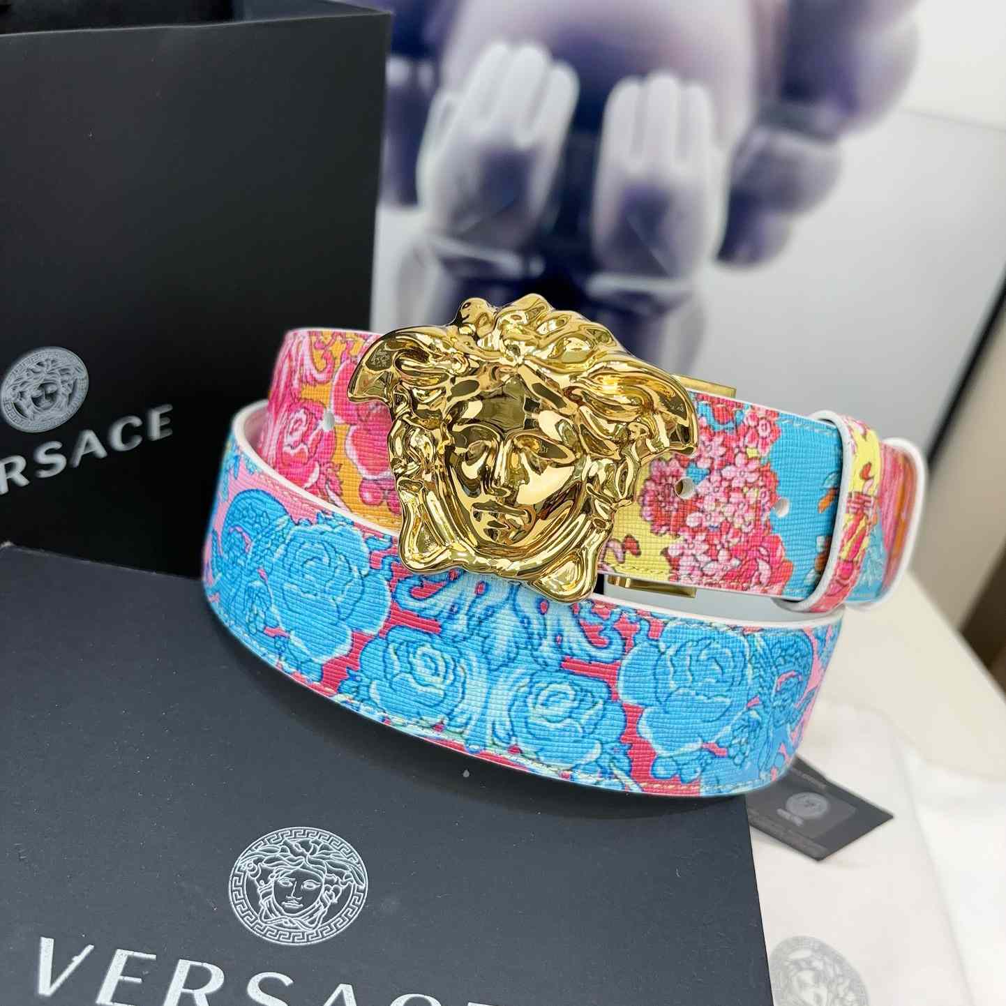 Versace Leather Waist Belt    40mm - FashionPlug