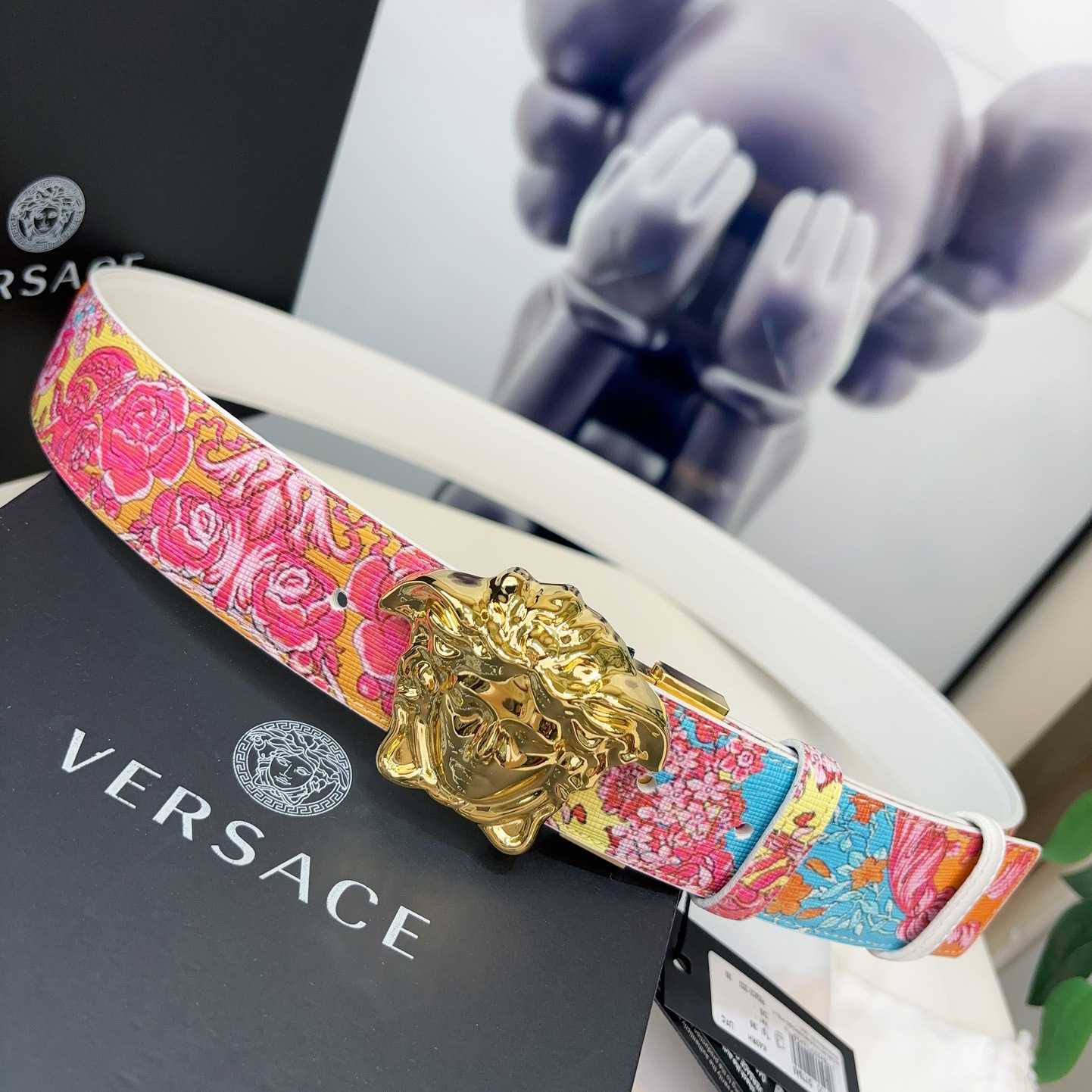 Versace Leather Waist Belt    40mm - FashionPlug