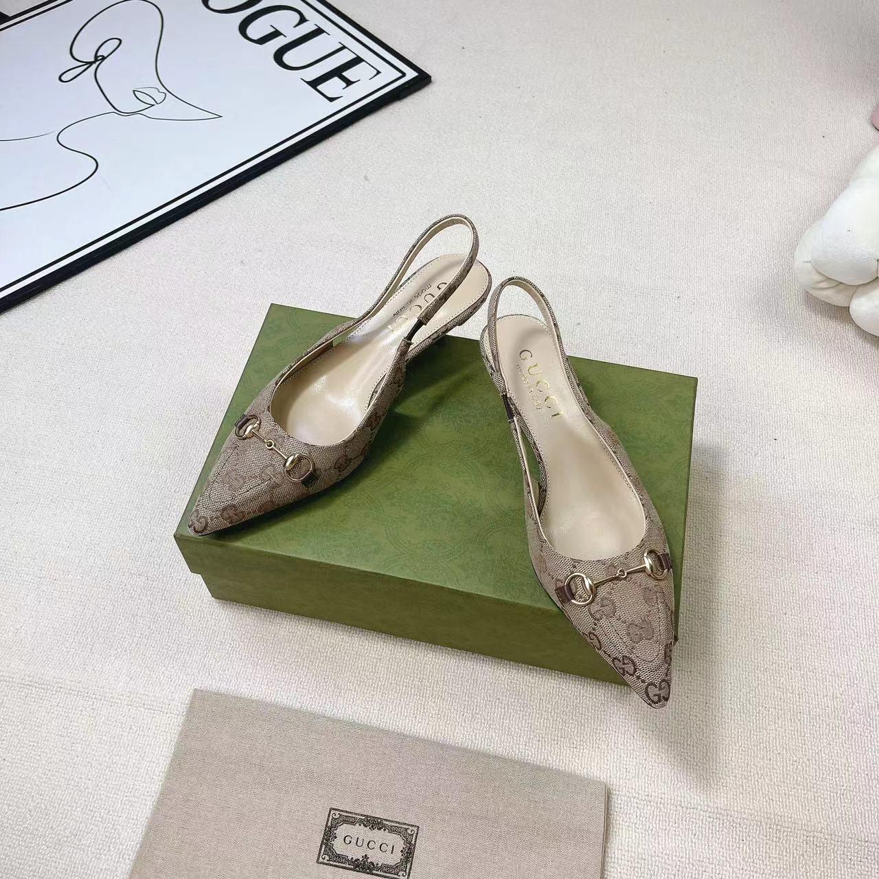 Gucci Women's Horsebit Slingback Pump - FashionPlug