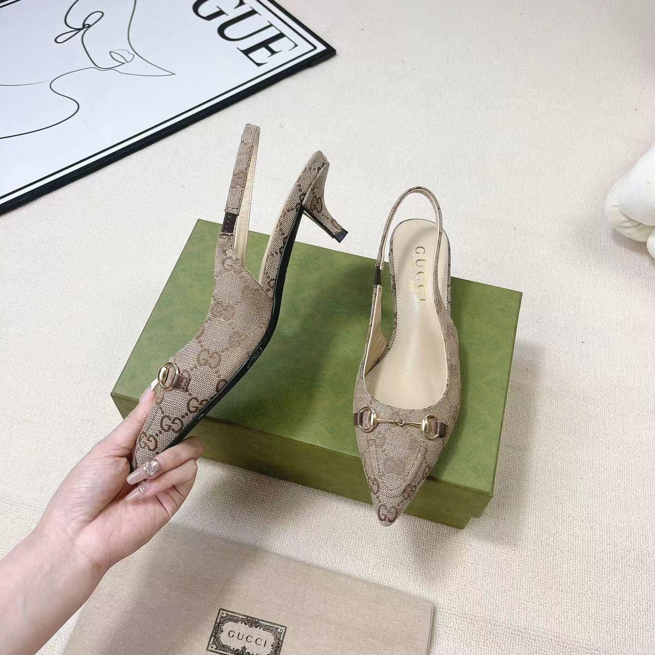 Gucci Women's Horsebit Slingback Pump - FashionPlug