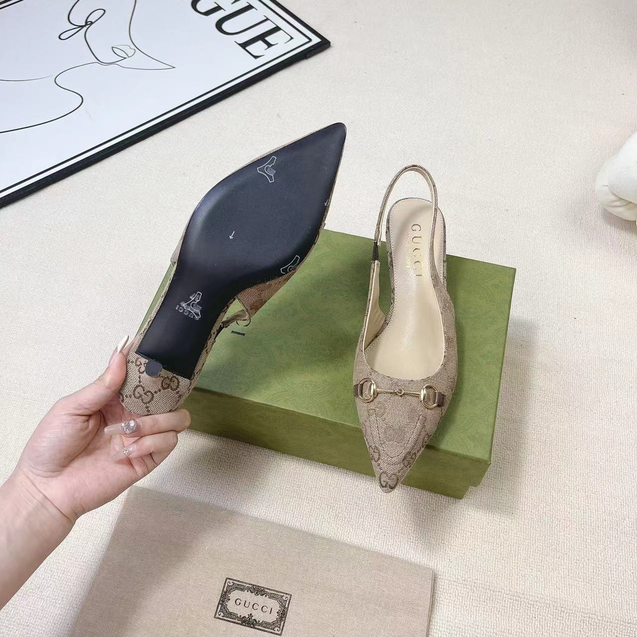 Gucci Women's Horsebit Slingback Pump - FashionPlug