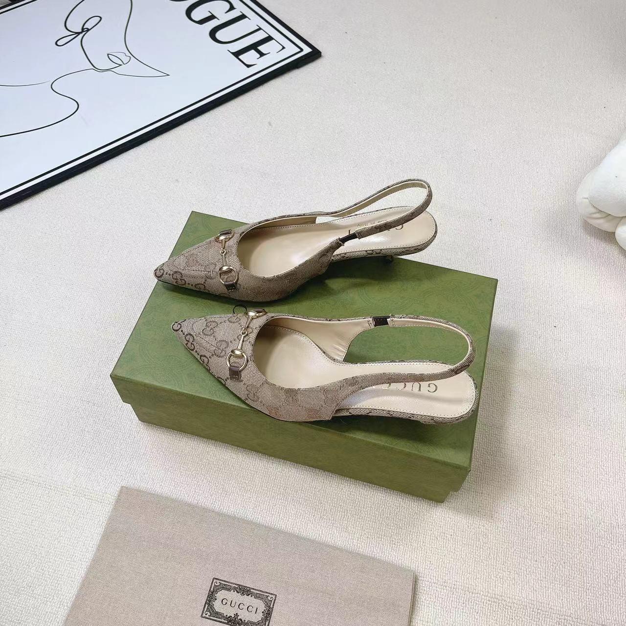 Gucci Women's Horsebit Slingback Pump - FashionPlug
