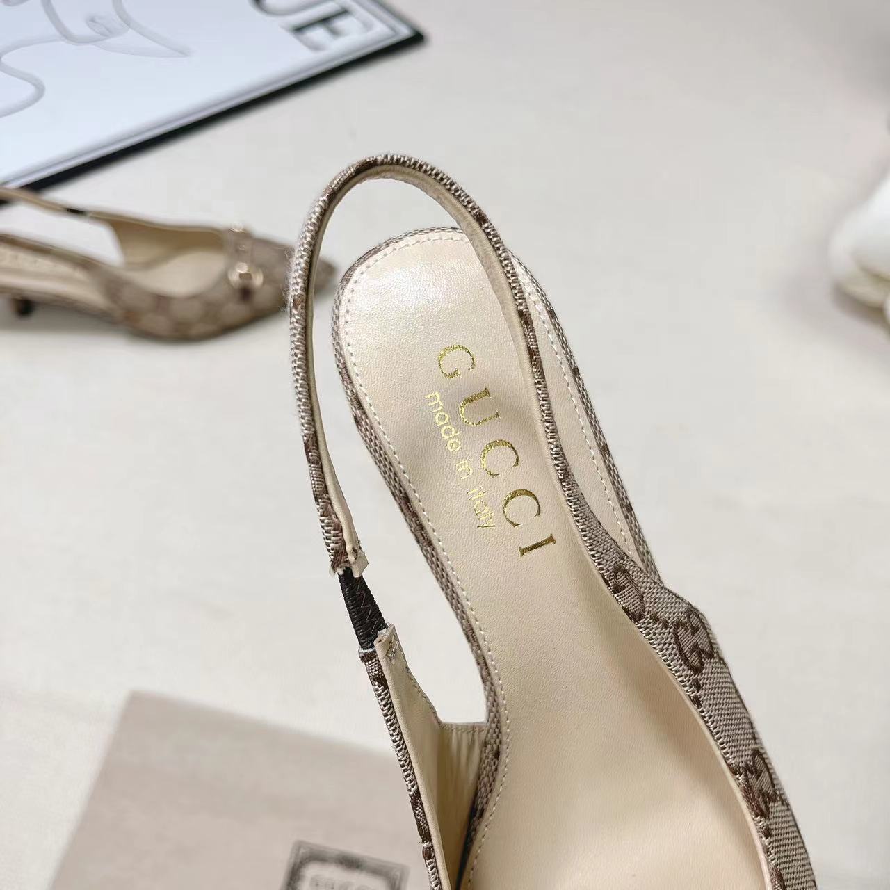 Gucci Women's Horsebit Slingback Pump - FashionPlug
