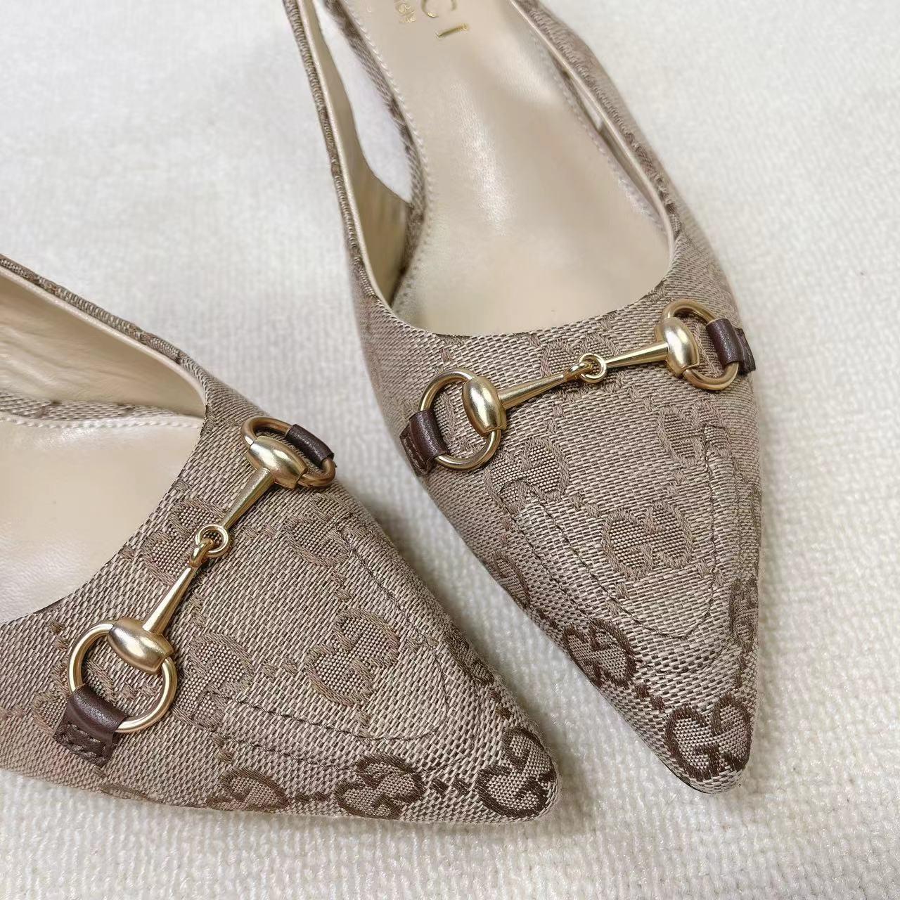 Gucci Women's Horsebit Slingback Pump - FashionPlug