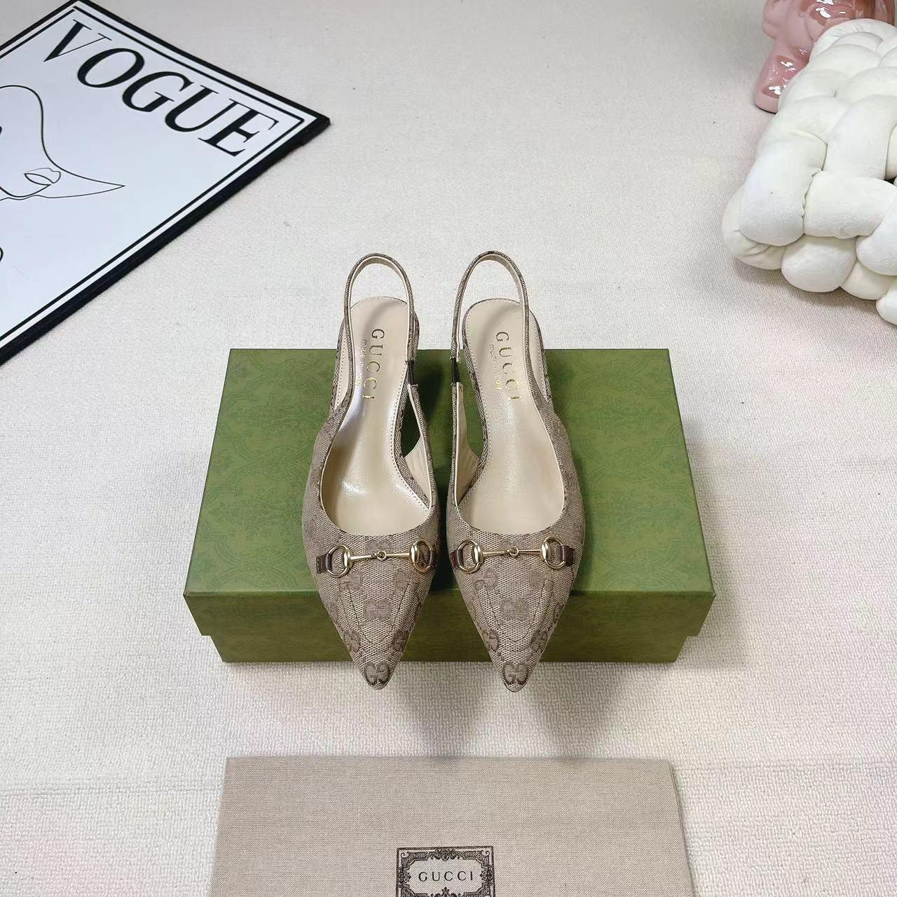 Gucci Women's Horsebit Slingback Pump - FashionPlug