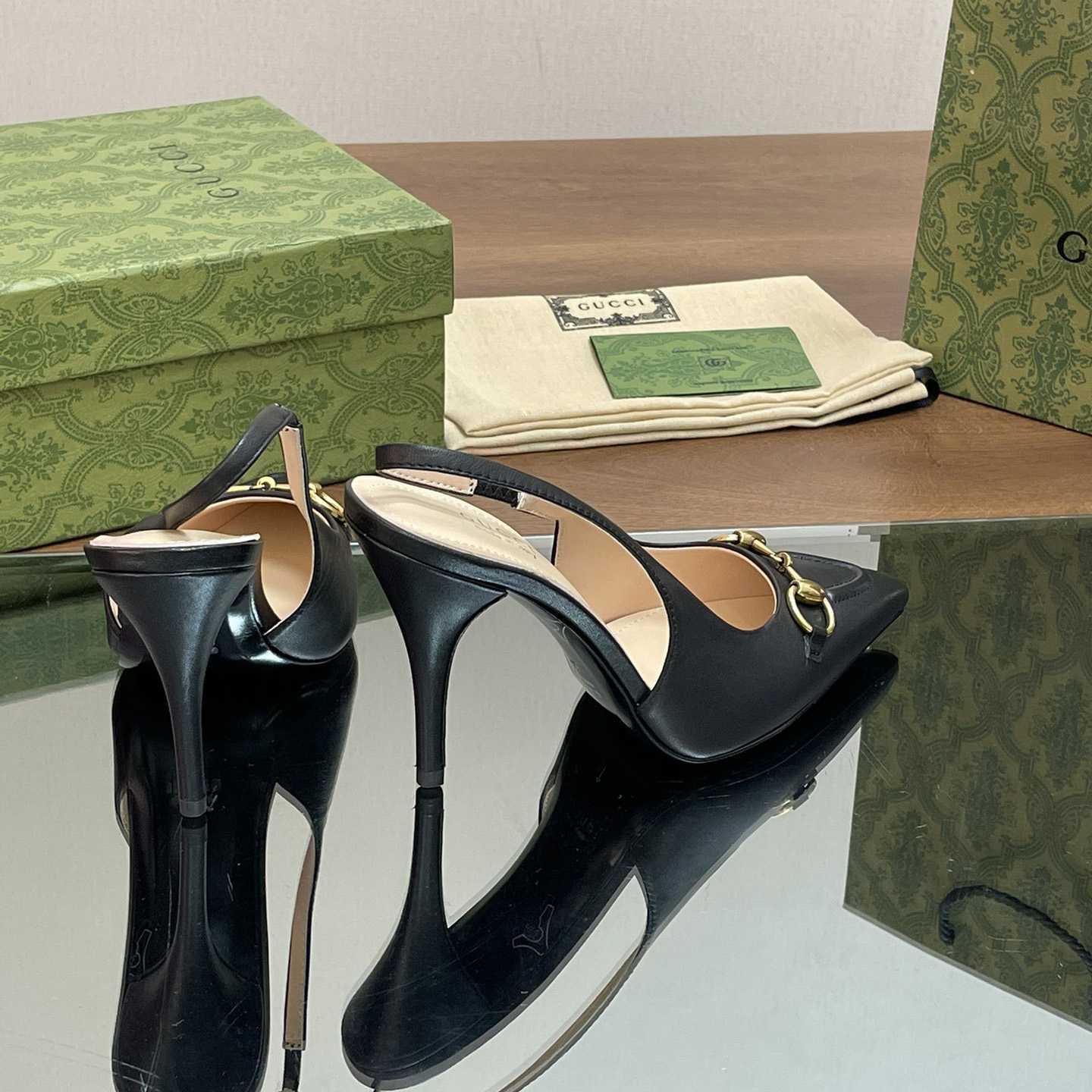Gucci Women's Horsebit Slingback Pump - FashionPlug