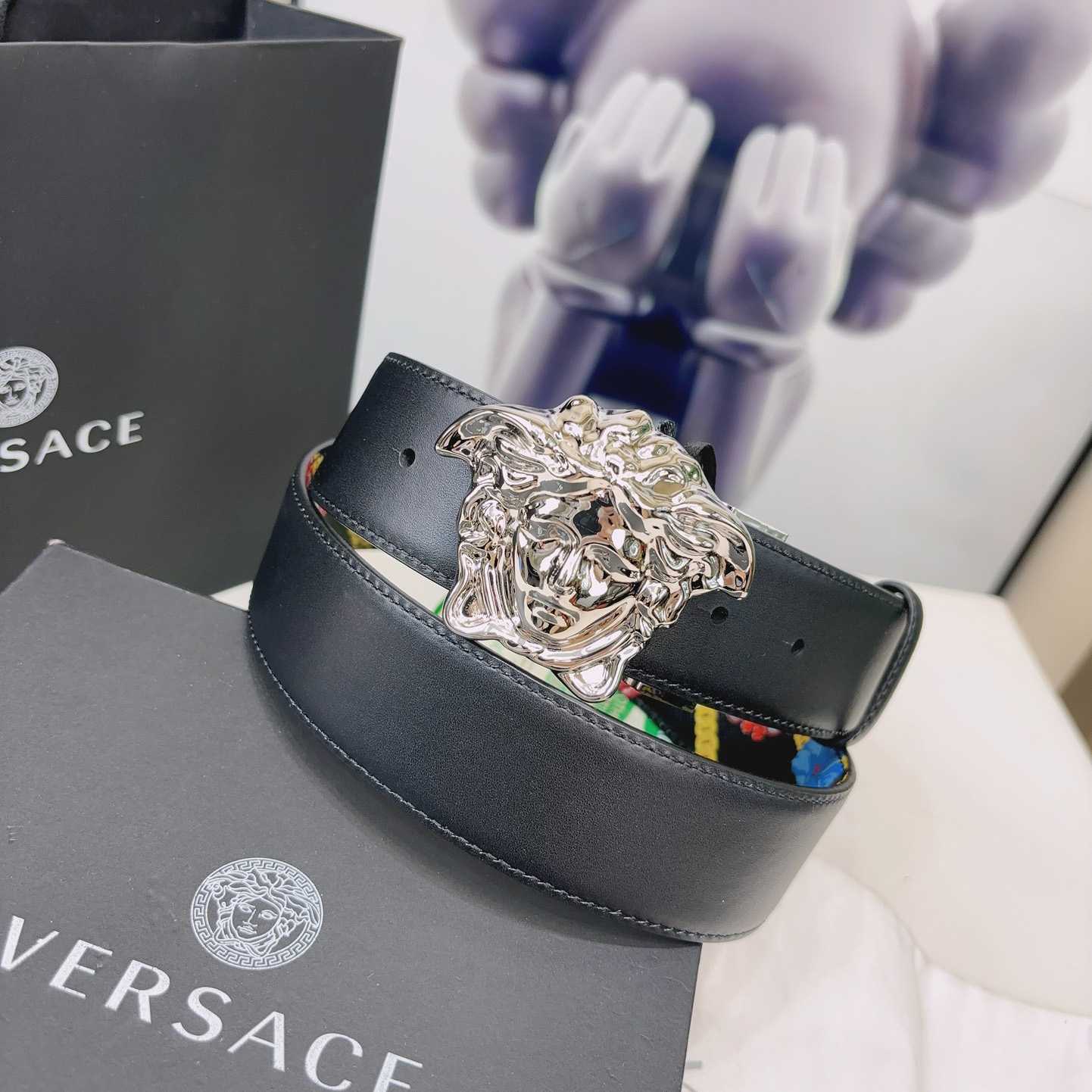 Versace Reversible Barocco Leather Belt  40mm - FashionPlug